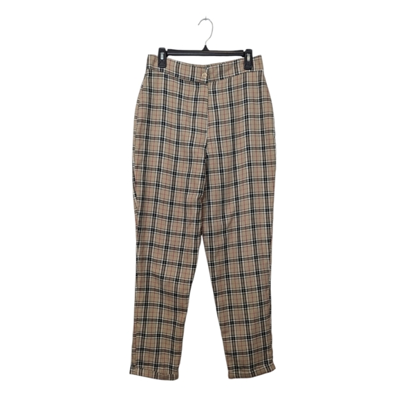 Nasty Gal Pants - Nasty Gal Sz 8 NWT Check Tapered High Waisted Pants